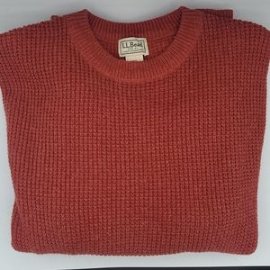 L.L. Bean | Men's Waffle Crewneck Sweater Size L